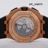 Orologio Athleisure AP al quarzo Royal Oak Offshore 26401RO Orologio sportivo in oro rosa con cronografo in ceramica nera Meccanico automatico Orologio svizzero per il tempo libero di lusso Diametro 41 mm