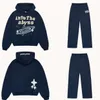 Streetwear Broken Planet Y2K Costume Hommes Sweat à capuche Pantalon de survêtement Deux pièces Ensemble Hip Hop Cartoon Puff Imprimer Sweat Pantalon Sportswear 240228