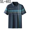 Polos pour hommes 8XL 7XL 6XL nouveau Polo classique d'été à manches courtes chemises vêtements d'affaires haut de gamme décontracté ldd240312