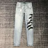 Jeans Violet Designer Je Ksubi Je Slim Fit Pantalon Marque Jnco Je Hole Nouveau Style Baggy Je Broderie Auto Culture Petits Pieds Mode Denim 761