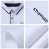 Polos masculinos 5xl camisa polo gola plus size 3xl 4xl botão marca camisa polo manga camisa casual vestido camisas polo ldd240312