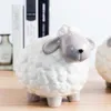 Nordique ins style minimaliste moderne maison créative personnalité chambre petit affichage petit mouton en céramique tirelire 263g