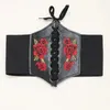 Ceintures femmes large ceinture élastique à lacets attaché Waspie pour jupe ceinture