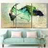 Dipinti Wall Art Poster Cornice modulare Immagini stampate HD 3 Pezzi Home Decor Verde Ballerina Ragazza Farfalla Danza Canvas247p