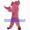 Trajes de mascote rosa longo pele elefante elephish mascote traje adulto personagem dos desenhos animados roupa terno evento cerimonial chão mostrar zx640