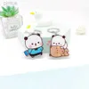 Porte-clés longes dessin animé Kawaii acrylique porte-clés filet rouge mignon couple cartable ornements entourant support pendentif charme porte-clés cadeau en gros ldd240312