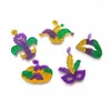 Boucles d'oreilles pendantes personnalité homard Joker Clown chapeau masque bouche plume goutte brillant écrevisse Dangler pour femmes tricolore carnaval bijoux