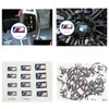Bilklistermärken 100st Tec Sport Wheel Badge 3D Emblem Sticker Decals Logo för M Series M1 M3 M5 M6 X1 X3 X5 X6 E34 E36 E6 Styling Drop D Otmrd
