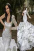 2021 Luxury Ruffles Mermaid Wedding Dresses Plus Size One Shoulder Chapel Train Gorgeous Bridal Gowns Nigerian Arabic Marriage Dre1835719