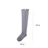 Women Socks Thick Warm Breathable Thigh-High Cotton Knit Solid Color Long Stockings Japanese Korean Temperament Commuting High