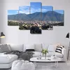 5 pezzi su tela Avila Caracas Mountain Stampa su tela Pittura Wall Art Poster Decorazione domestica moderna Soggiorno Immagini 210310192N