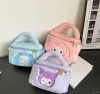 Flickor Fuzzy Cosmetics Zipper Handbag Girl Kuromi Melody Casual Princess Accessories Big Capacity ll