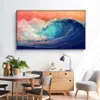 Schilderijen Modern Olieverfschilderij Gedrukt Op Canvas Abstract Ocean Wave Landschap Poster Muur Foto Voor Woonkamer Decor209I