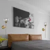 Applique murale moderne LED boule de verre luminaire nordique doré chevet salon couloir décoration de la maison applique éclairage métal lumières 299d