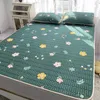 Autres fournitures de literie Kit de tapis d'été en latex de fleurs, coussin de lit et étui de refroidissement, tapis de lit de couchage froid pour l'été, tapis pliable et respirant