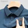 Männer Polos Neue Seide Atmungsaktive Kurzarm T-shirt revers Mode High-end-Stickerei Casual Business polo-shirt Tragen ldd240312