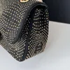 designer bag chaneling Full Sky Star Sparkling Diamond Chain Bag 2024 Single Shoulder Crossbody Bright Water Diamond Square Bag B414
