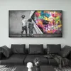 Dekorative Malerei Wandkunst Bild und Wohnzimmer Leinwand Gemälde für moderne Heimdekoration Kinder Graffiti Faust Handschellen314u