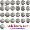 63-teiliges amerikanisches komplettes Set von Lady Liberty-Bastelmünzen in alter Farbe, Kunstsammlung, 245o