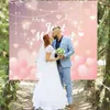 Party Decoration Wedding Day Props Colorful Pink Romantic Backdrop Stor bakgrund Banner 200x180cm för alla hjärtans