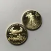 100 pezzi non magnetici dom eagle 2012 distintivo placcato oro 32 6 mm statua americana bellezza libertà goccia monete accettabili207o