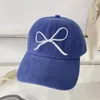 Visors Bow Embroidery Baseball Caps Simple Sports Adjustable Visor Cap Spring Summer Washed Cotton Sun Hat Outdoor