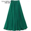 Stage Wear Chiffon Skirt Ballet Belly Dance Women Gypsy Practice Solid Purple Chinese Folk 720 Degree Classical Long