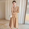 Elegant Long Sleeve Slim Blazer Jacket Office Ladies Commuting 2 Piece Set Fotvotee Fashion Formal Skirt Suits Women 240226