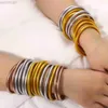 Bileklik Amorcome Hafif Altın Renk Budist Rush Bilezikler Tibet Buda Tapınak Bangles Lucky Sembol Silikon Bilezik Kadınlar için LDD240312