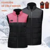 Gilet da uomo Gilet a temperatura controllata USB Invernale con blocchi riscaldanti a risparmio energetico Colletto rialzato Design antivento per uomo Donna Imbottito