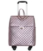 Вещевые сумки 2024, дорожная сумка на колесиках для женщин, багажная тележка из искусственной кожи на колесиках, чемодан на колесиках