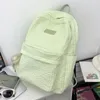 School Bags College Student Rucksack Pleated Casual Book Large Capacity Nylon Simple Adjustable Strap Fashion Cute For Teenage Girls