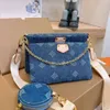 Dames denim tas Luxe designer tas Coussin Handtassen Denim stof Keten Schoudertassen Mode crossbody Dame Boodschappentasje