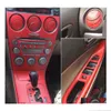 Autocollants de voiture pour Mazda 6 2003 panneau de commande central intérieur poignée de porte 3D 5D décalcomanies en fibre de carbone accessoire de style livraison directe Au Ot8Dm