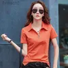 メンズポロスハイファッションジッパーターンダウンカラーTシャツ夏コットン韓国服シャツfemme ldd240312