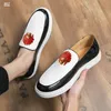 Dress Shoes Men Vulcanized Black White SlipOn Loafers Patent Leather for Casual Men's Sneakers Chaussures Pour Hommes