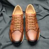 Casual Schoenen Frankrijk Luxe Heren Sneaker Soild Bruin Zwart Sportstijl Dagelijks Veters Schapenvacht Voering Echt leer Platte Derby