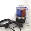 Luces de advertencia de techo de coche de xenón DC12V 10W de alta calidad, luces estroboscópicas de policía rojas y azules, luces de emergencia, parte inferior magnética, resistente al agua