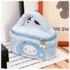 Girls Fuzzy Cosmetics Zipper handbag Girl Kuromi Melody Casual Princess Accessories bags big Capacity LL