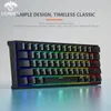 LEAVEN K620 Teclado mecánico con cable 61 teclas Luces RGB ESports Gaming Office Personalidad Clave Accesorios de computadora 240309