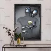 Schilderijen Abstract Metalen Figuur Standbeeld Kunst Posters En Prints Moderne Liefhebbers Sculptuur Canvas Op De Muur Foto's Decor233I