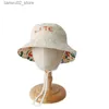 Geniş Memlu Şapkalar Kova Şapkaları Sevimli Çocuk Kovası Şapka Yeni Yaz Çift Taraflı Sunhat Mektubu İşlemeli Vizör Açık Mekan Sonbahar Erkekler ve Kızlar Plaj Balıkçı Şapkası Q240312