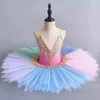 Palco desgaste profissional ballet tutu para meninas crianças mulheres adultos bailarina festa trajes de dança prato panqueca