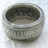 HB11ハンドメイクコインリングHobo Morgan Dollars Men or Women for MenまたはWomen Jewelry US Size8-16245R