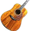 Gratis verzending, koa hout folk gitaar, echte abalone, 41 model d model, rode sandelhout slagplaat, akoestische gitaar