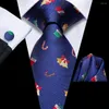 Strikjes Hi-Tie Designer Kerststropdas Voor Mannen Elegante Heren Kerst Stropdas Pochet Manchetknopen Bruidegom Bruiloft Accessoire Groothandel