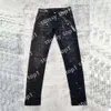 Lila varumärke jeans mode trend kusbi jeans designer ksubi jeans mens mager jeans 2024 lyx denim byxa orolig rippad biker svart jean smal fit jeans 470