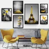 Yellow Style Scenery Picture Home Decor Nordic Canvas Painting Wall Art Print Black and White Backdrop Landscape for Living Room1276I