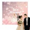 Party Decoration Wedding Day Props Colorful Pink Romantic Backdrop Large Background Banner 200x180cm For Valentine's