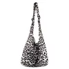 HBP Non-Brand womens cross body bag simple large capacity fluffy new products popular leopard print single shoulder tote